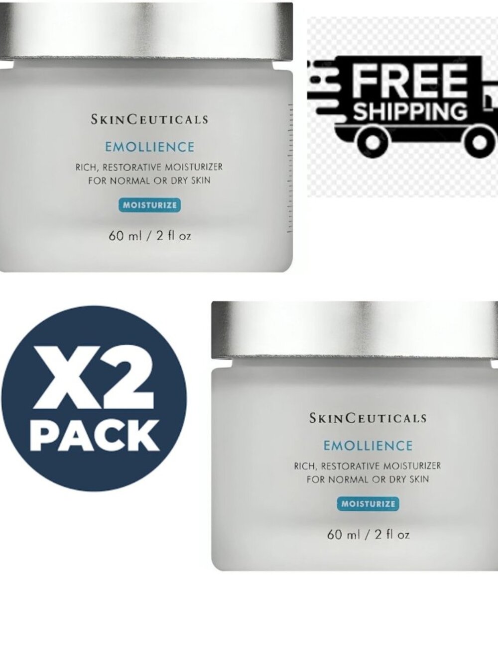 NEW SkinCeuticals Emollience 60ml – Hydrating Rich Moisturizer, Sealed 2x